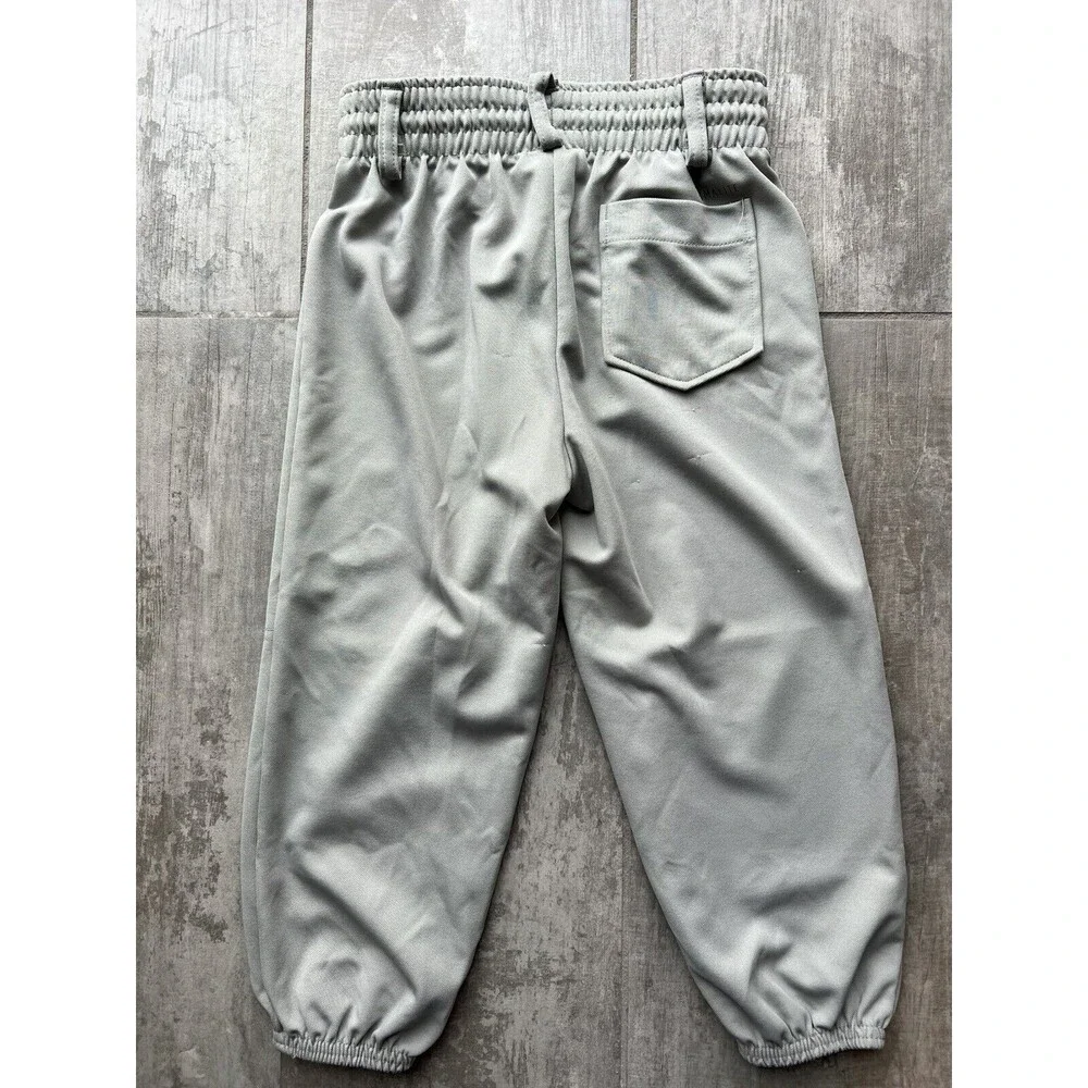 ADIDAS Aeroready Gray Baseball Softball Pant Tapered Belt Loops Pull On XS 7-8